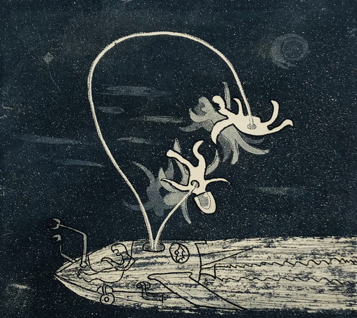 Rob Clous - Etching - Space Travel I