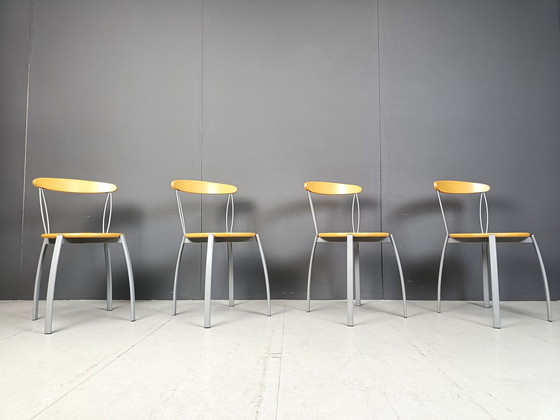 Image 1 of Sedie da pranzo italiane postmoderne vintage, anni '90