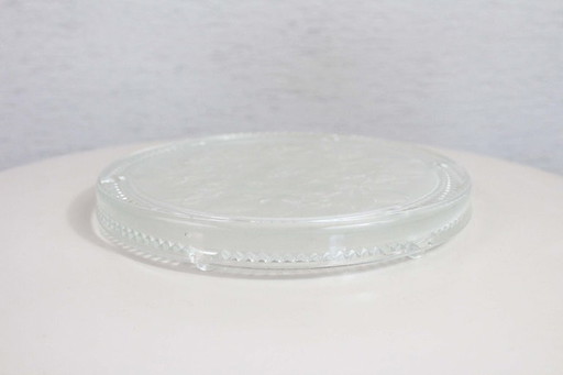 Glass floral tray