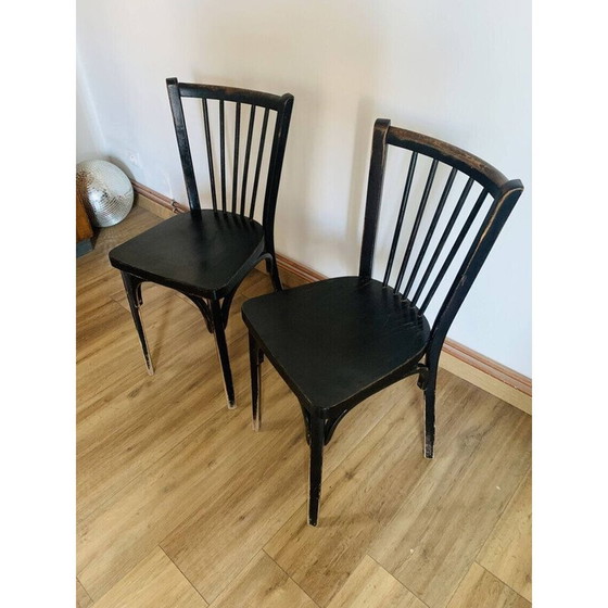 Image 1 of Pair of vintage Baumann chairs model 153