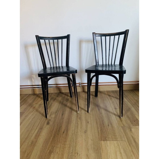 Image 1 of Pair of vintage Baumann chairs model 153