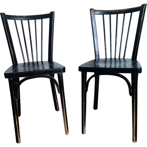 Pair of vintage Baumann chairs model 153