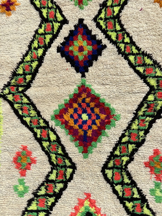 Image 1 of Tapis marocain berbère tissé à la main Boho Chic