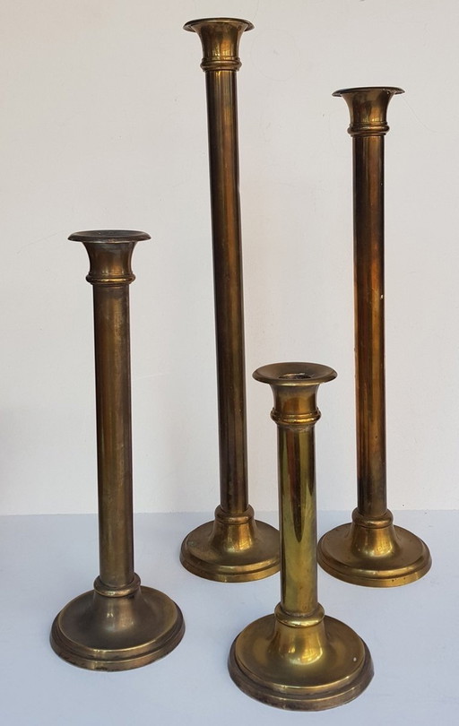 4X Brass Candleholders