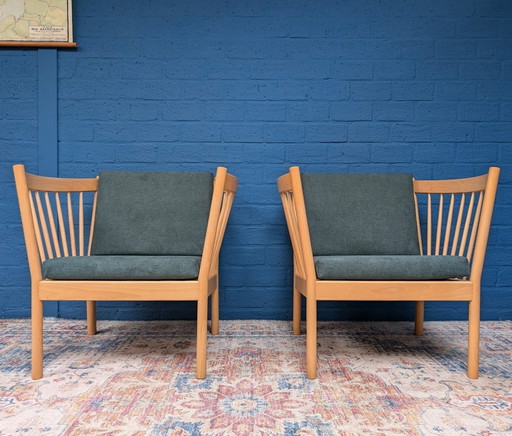 2X Vintage Danish Design Armchairs, Fdb Mobler, Erik Ole Jørgensen
