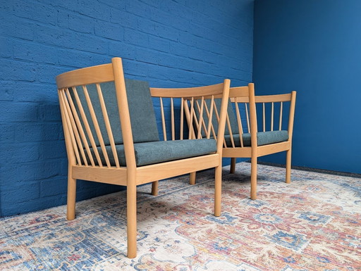 2X Vintage Danish Design Armchairs, Fdb Mobler, Erik Ole Jørgensen