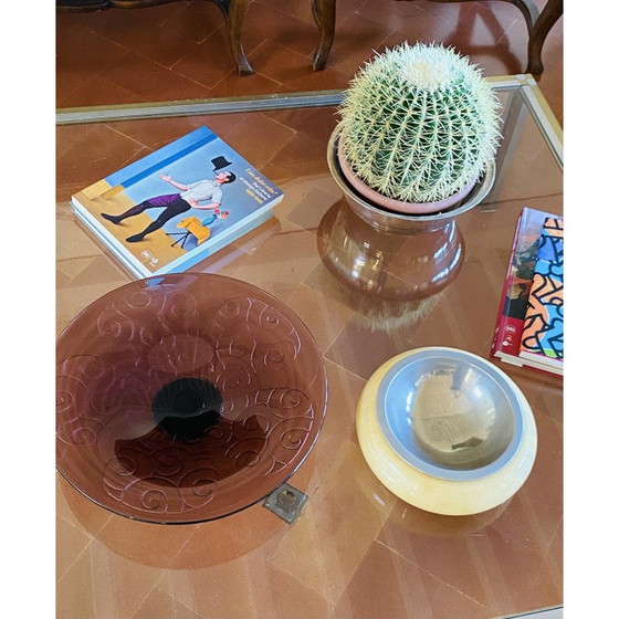 Image 1 of Vintage purple glass bowl by Charles Schneider, France 1930