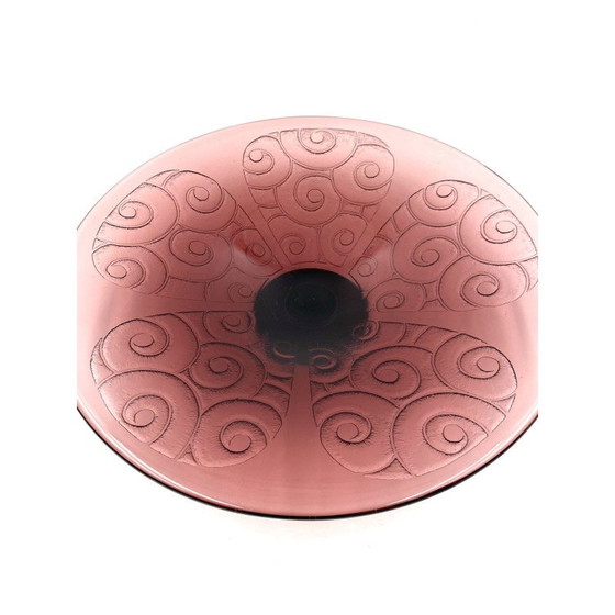 Image 1 of Vintage purple glass bowl by Charles Schneider, France 1930