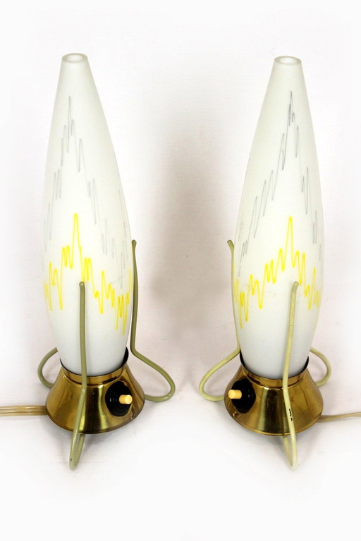 Space Age Rocket Table Lamps From Esc Zukov, 1960S, Set Of 2