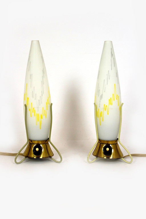 Space Age Rocket Table Lamps From Esc Zukov, 1960S, Set Of 2