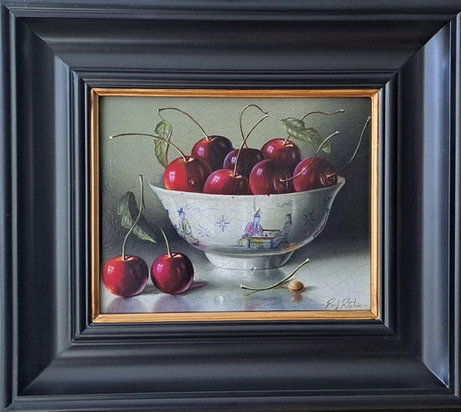 Cherries In Chinese Bowl By Rob Ritchie