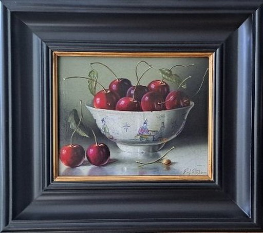 Cherries In Chinese Bowl By Rob Ritchie