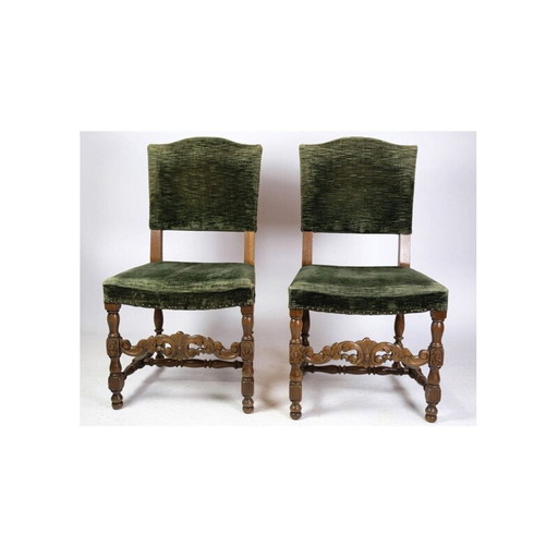 Pair of vintage oakwood chairs, 1930s