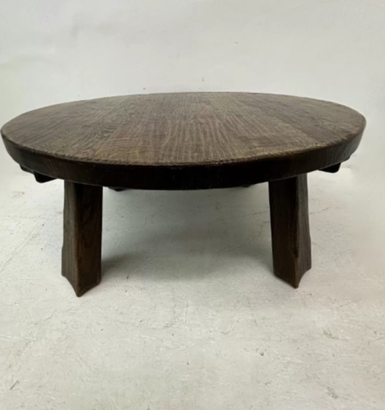 Image 1 of Brutalist solid wooden Coffee table , 1970’s