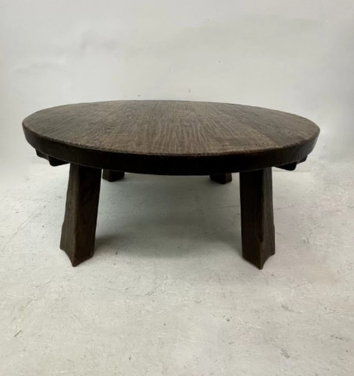 Brutalist solid wooden Coffee table , 1970’s