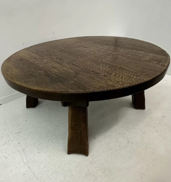 Image 1 of Brutalist solid wooden Coffee table , 1970’s