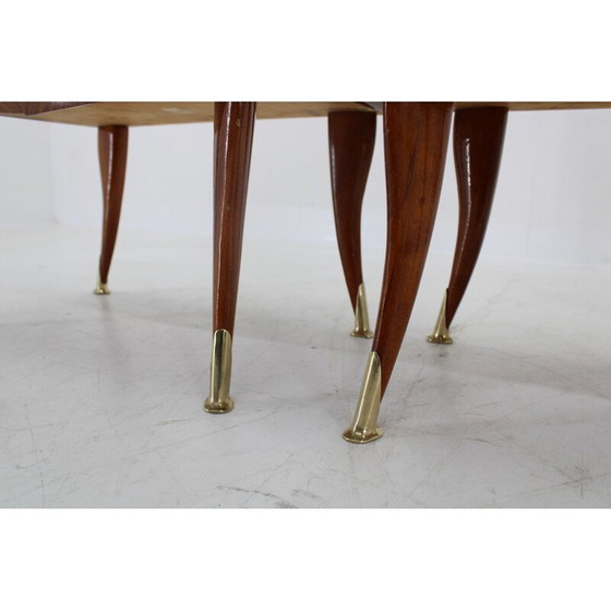 Image 1 of Pair of vintage nightstands in walnut veneer, Italy 1950