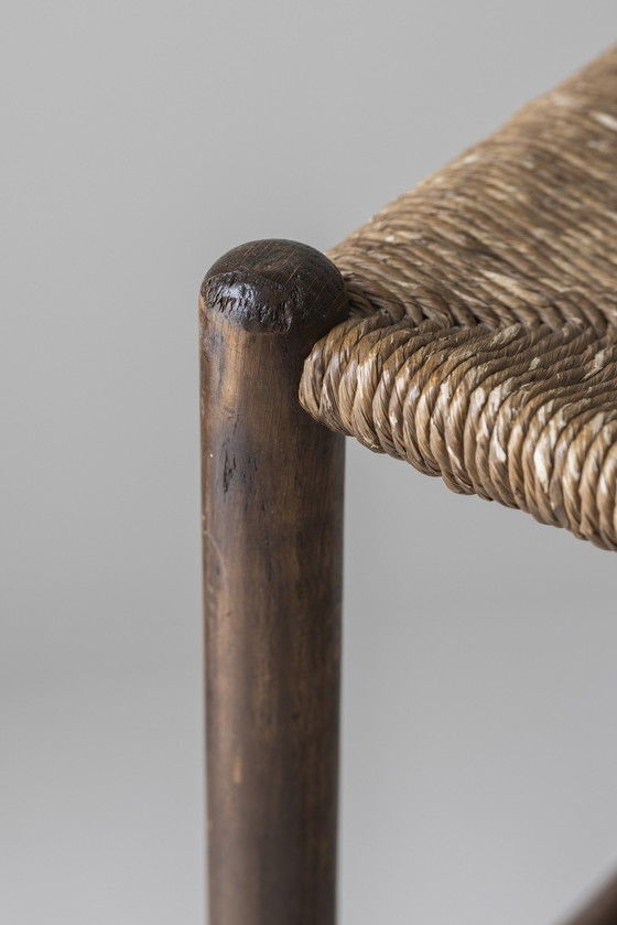 Image 1 of Lovely Set Of Four Rustic Bar Stools Sourced In France Dating From The 1960S. In The Manner Of Charlotte Perriand.