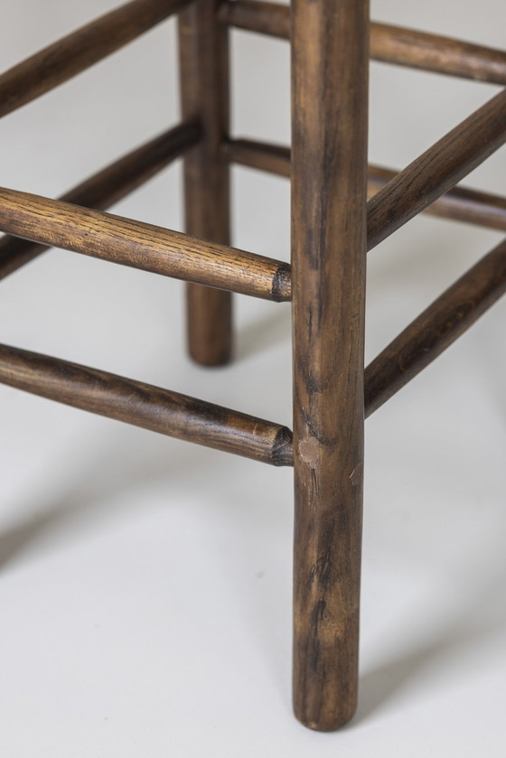 Image 1 of Lovely Set Of Four Rustic Bar Stools Sourced In France Dating From The 1960S. In The Manner Of Charlotte Perriand.