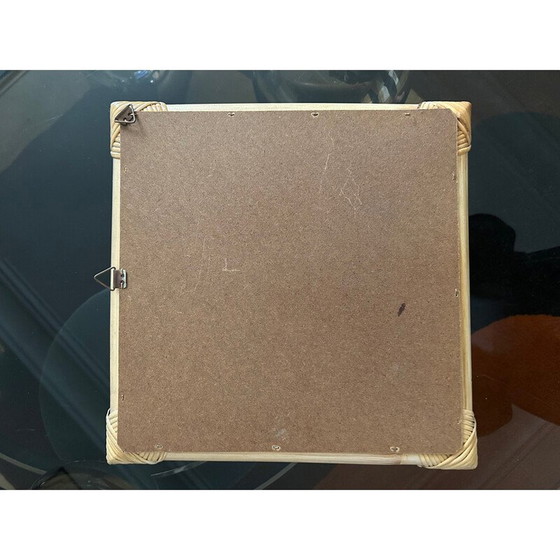 Image 1 of Vintage wicker frame mirror, 1970