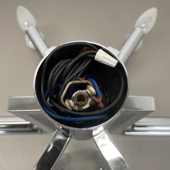 Image 1 of Lámpara de techo modernista de gran tamaño, cromada, estilo Sputnik Sciolari, Italia, década de 1970