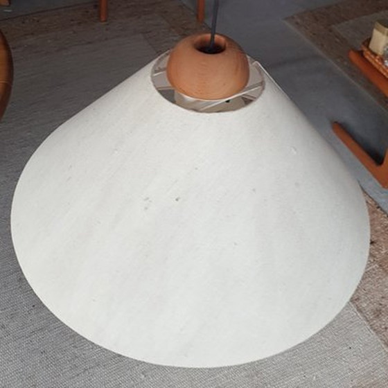 Image 1 of Danish Height-Adjustable Teak Ceiling Lamp With Cable Train