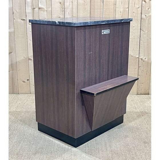 Image 1 of Banco cassa da macelleria d'epoca in formica e marmo nero, 1950