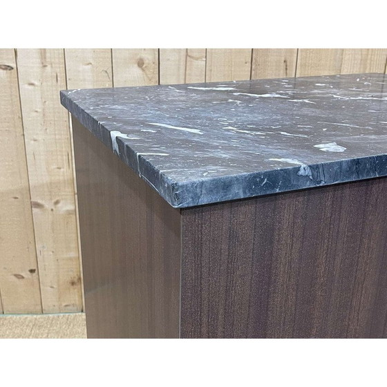 Image 1 of Banco cassa da macelleria d'epoca in formica e marmo nero, 1950