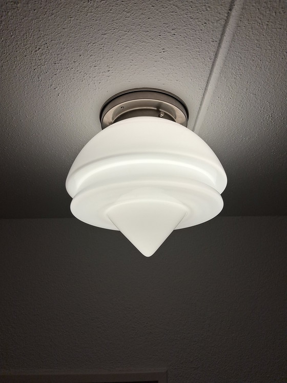 Image 1 of 2x Gispen Giso Ceiling Light Point Large Opal