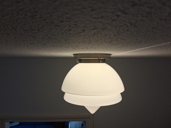 Image 1 of 2x Gispen Giso Ceiling Light Point Large Opal