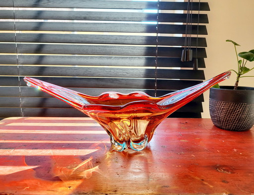 murano centerpiece somerso technique, 1970s