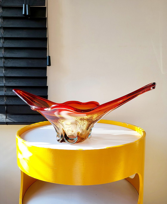 Image 1 of centre de table en murano, technique somerso, 1970