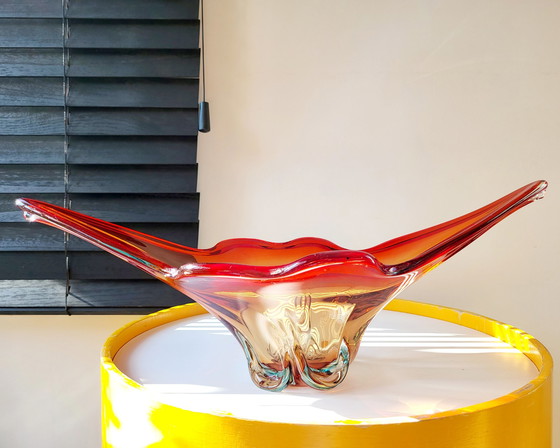 Image 1 of centre de table en murano, technique somerso, 1970