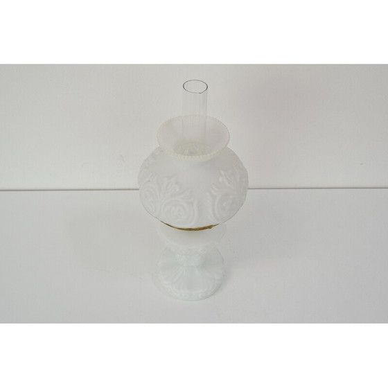 Image 1 of Vintage glass and brass lamp, Czechoslovakia 1960s