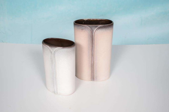 Image 1 of VEB Haldensleben Vases Set, 1960s East German Pottery