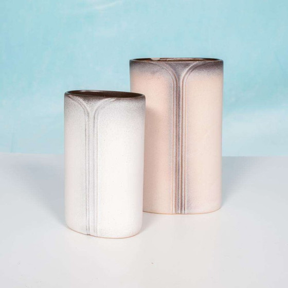 Image 1 of VEB Haldensleben Vases Set, 1960s East German Pottery