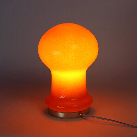 Image 1 of Mid century table lamp in orange opaline glass by Stefan Tabery for Opp Jihlava, 1960s