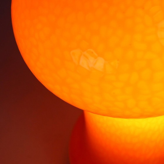 Image 1 of Mid century table lamp in orange opaline glass by Stefan Tabery for Opp Jihlava, 1960s