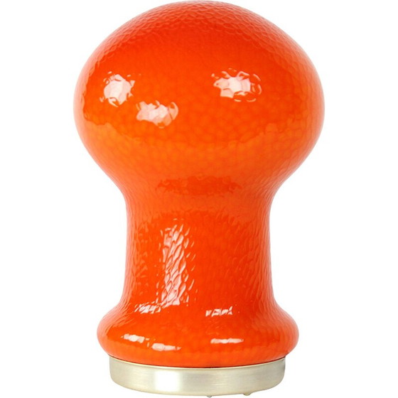 Image 1 of Mid century table lamp in orange opaline glass by Stefan Tabery for Opp Jihlava, 1960s