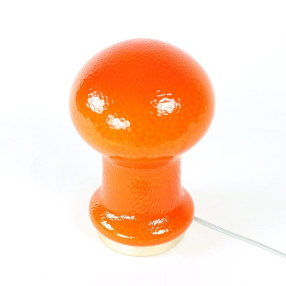 Image 1 of Mid century table lamp in orange opaline glass by Stefan Tabery for Opp Jihlava, 1960s