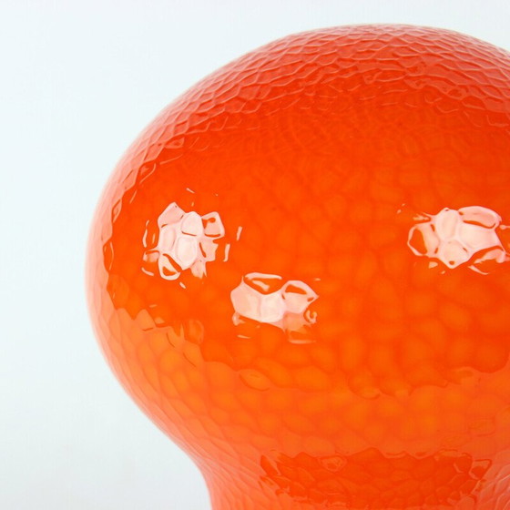 Image 1 of Mid century table lamp in orange opaline glass by Stefan Tabery for Opp Jihlava, 1960s