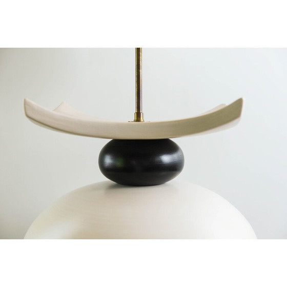 Image 1 of Vintage ceramic lamp with pebble, 1970