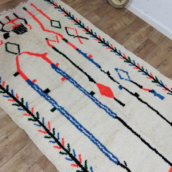 Image 1 of Moroccan Berber Carpet Made of Natural Wool - Marokkaans Berber Tapijt Van Natuurlijke Wol