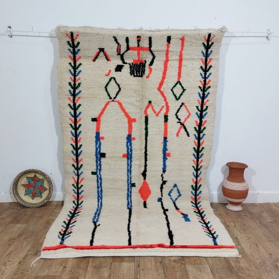 Image 1 of Moroccan Berber Carpet Made of Natural Wool - Marokkaans Berber Tapijt Van Natuurlijke Wol