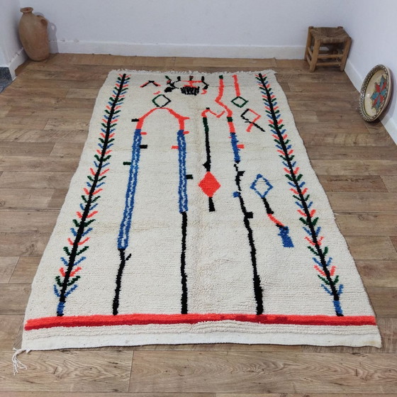 Image 1 of Moroccan Berber Carpet Made of Natural Wool - Marokkaans Berber Tapijt Van Natuurlijke Wol