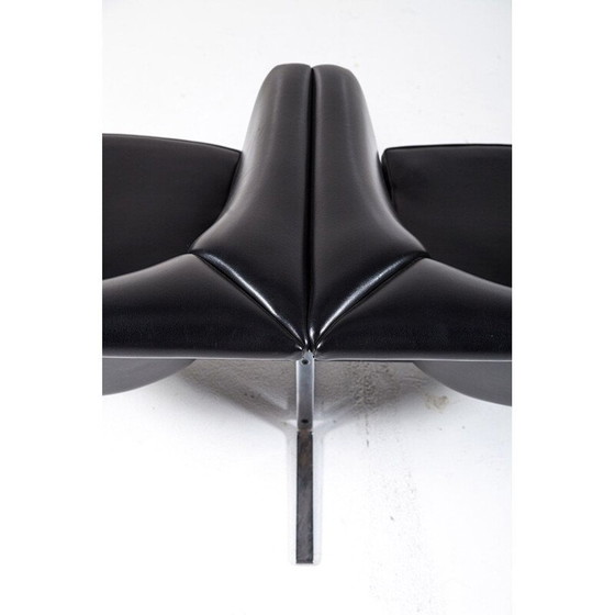 Image 1 of Black 2-seater sofa by Geoffrey Harcourt for Artifort