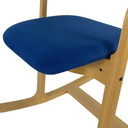 Peter Opsvik - Varier - Actulum - Sedia a dondolo dalla forma ergonomica - Rivestimento in velluto blu e struttura in legno
