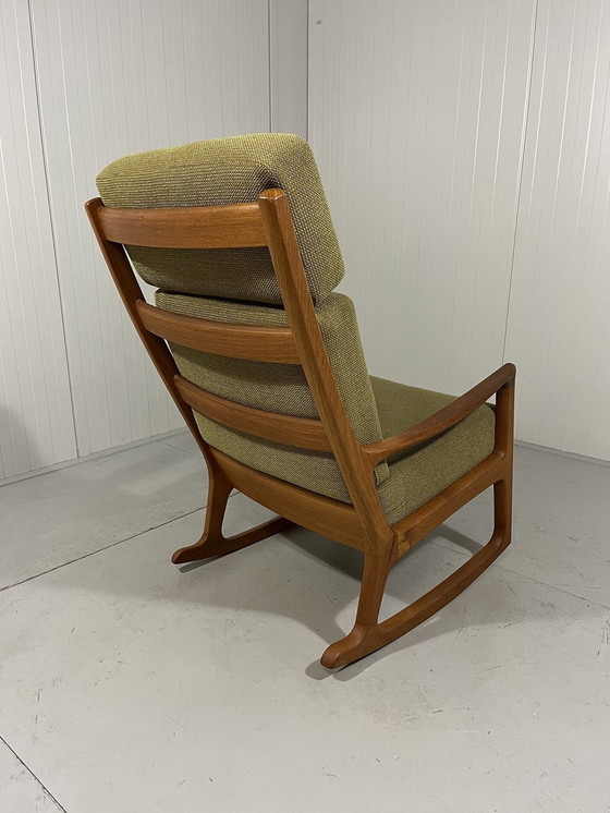 Image 1 of Ole Wanscher Rocking Chair Senator With High Back 1960'S