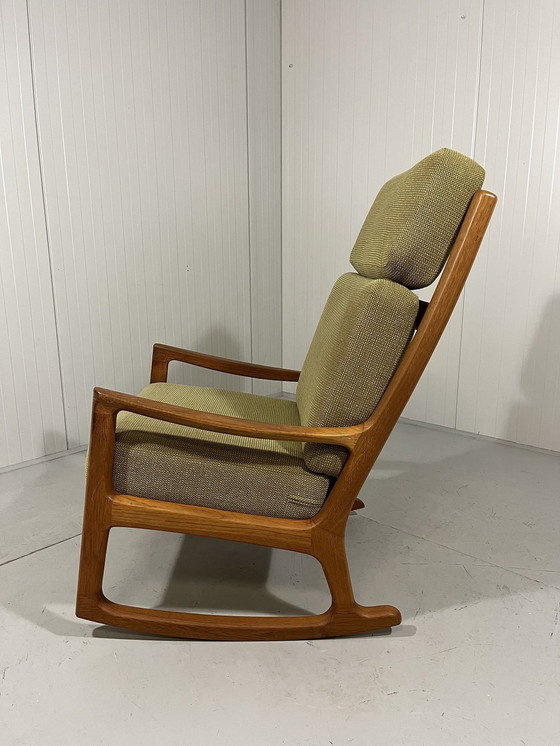 Image 1 of Ole Wanscher Rocking Chair Senator With High Back 1960'S