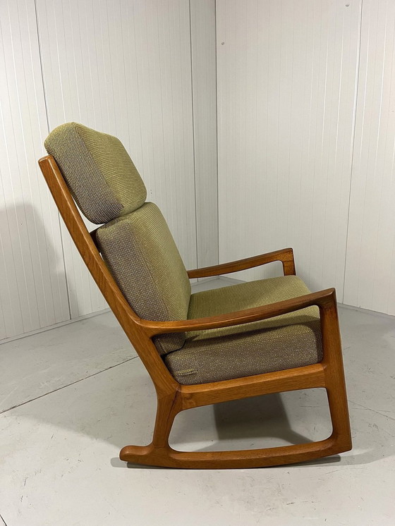 Image 1 of Ole Wanscher Rocking Chair Senator With High Back 1960'S